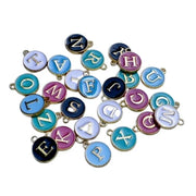 ABC initial charms White