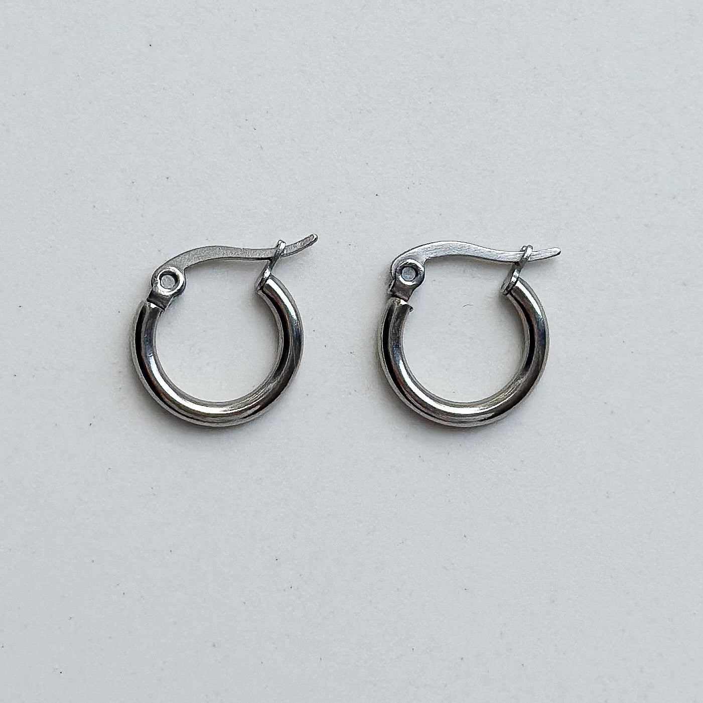 Oorbellen basis hoops met scharniertje - zilver