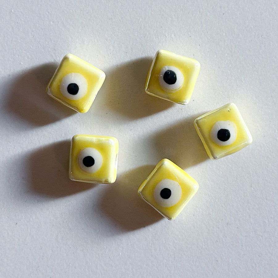 Evil eye vierkant - keramisch porselein