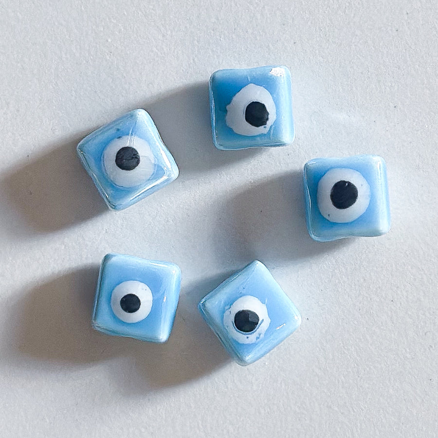 Evil eye vierkant - keramisch porselein