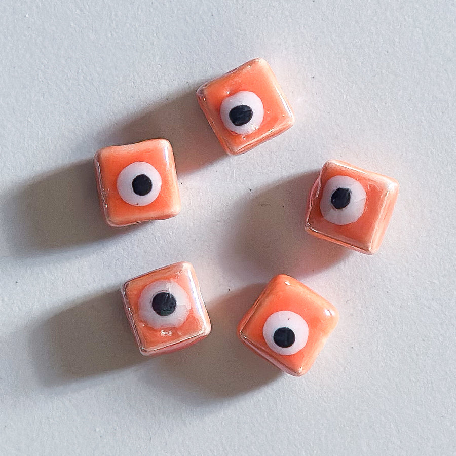 Evil eye vierkant - keramisch porselein