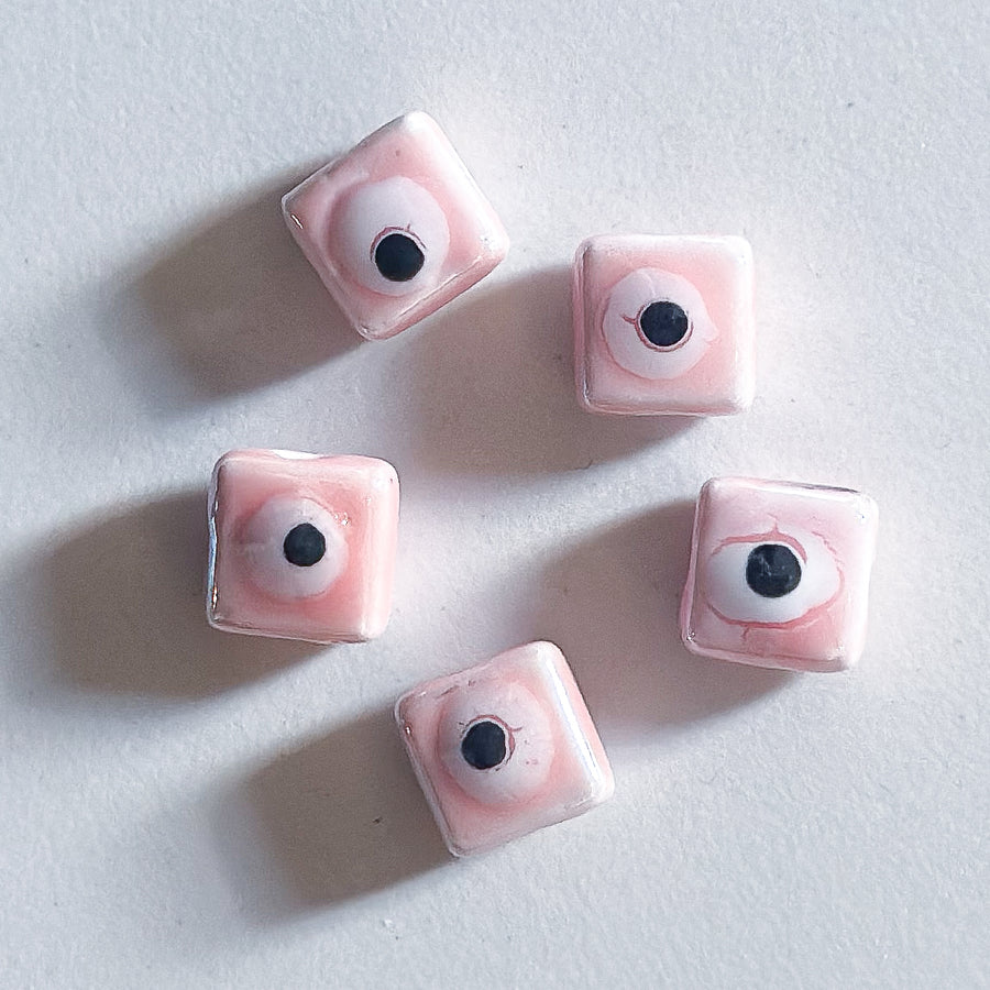 Evil eye vierkant - keramisch porselein
