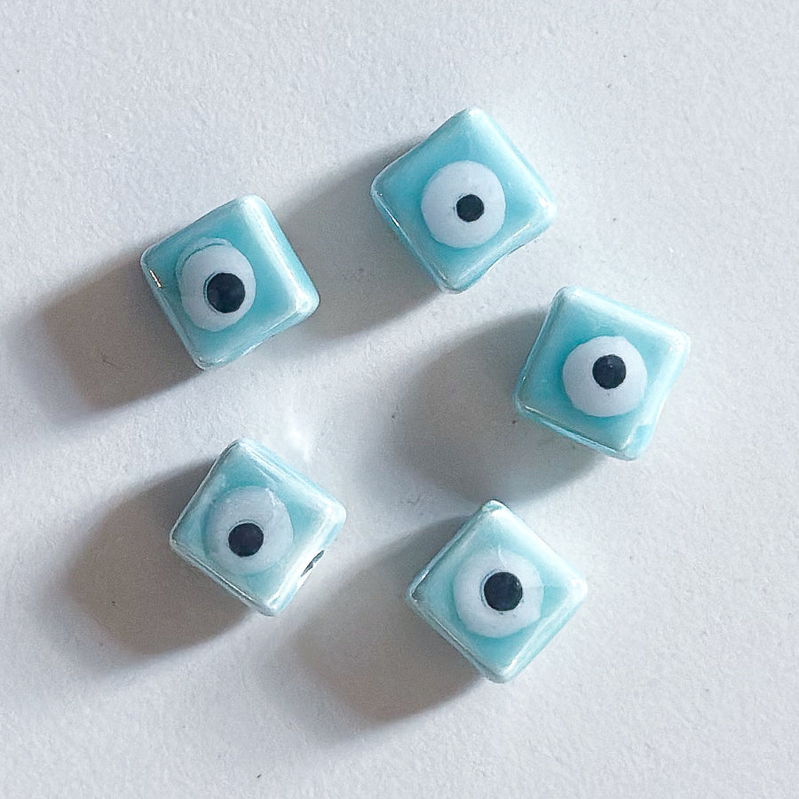 Evil eye vierkant - keramisch porselein