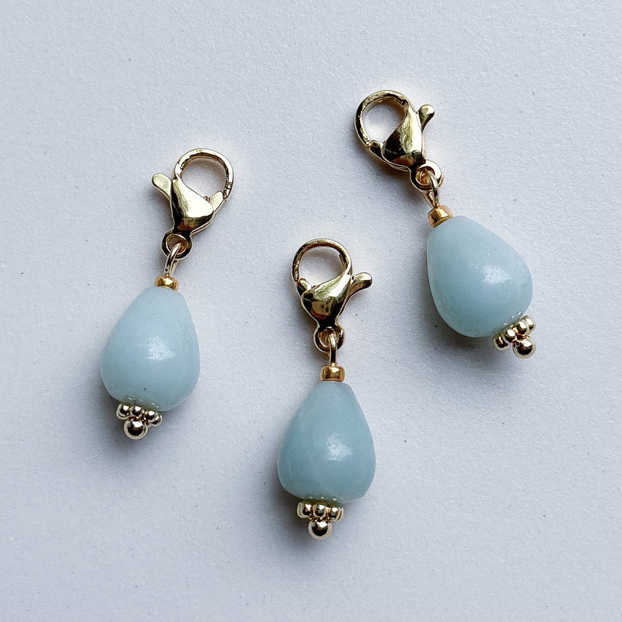 Bedel Clip-on natuursteen - licht blauw