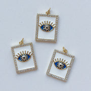 Bedel Plaatje evil eye - wit
