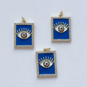 Bedel Plaatje evil eye - blauw