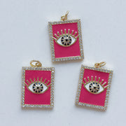 Bedel Plaatje evil eye - roze