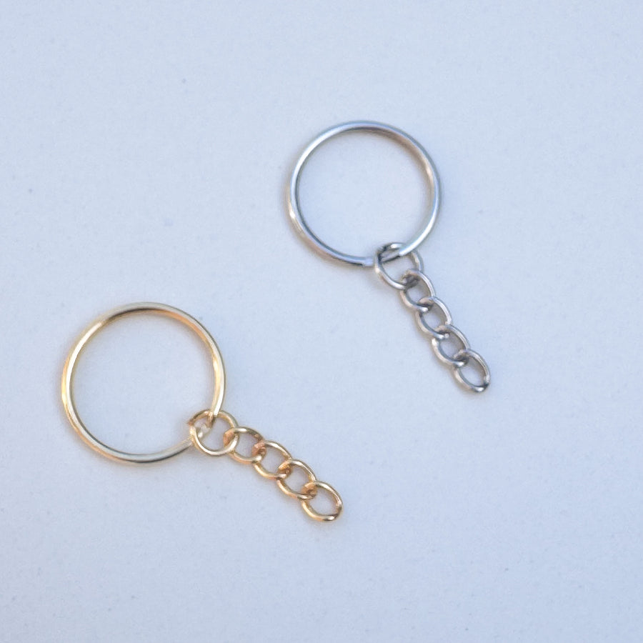 Sleutelhanger ring - goud en zilver