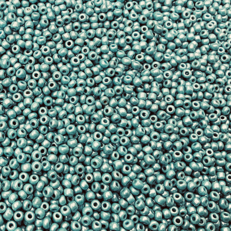 Opaque Teal Turquoise Luster - 9/0