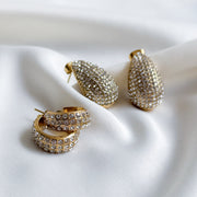 Oorbellen druppel met zirconia