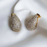 Oorbellen druppel met zirconia
