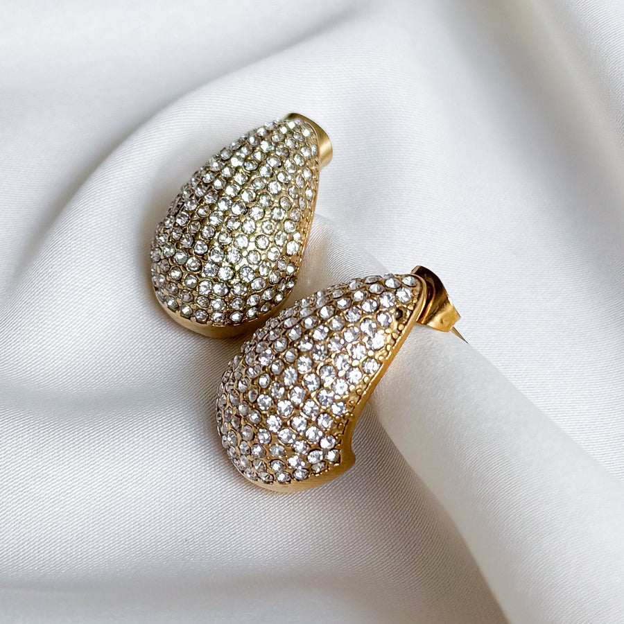 Oorbellen druppel met zirconia