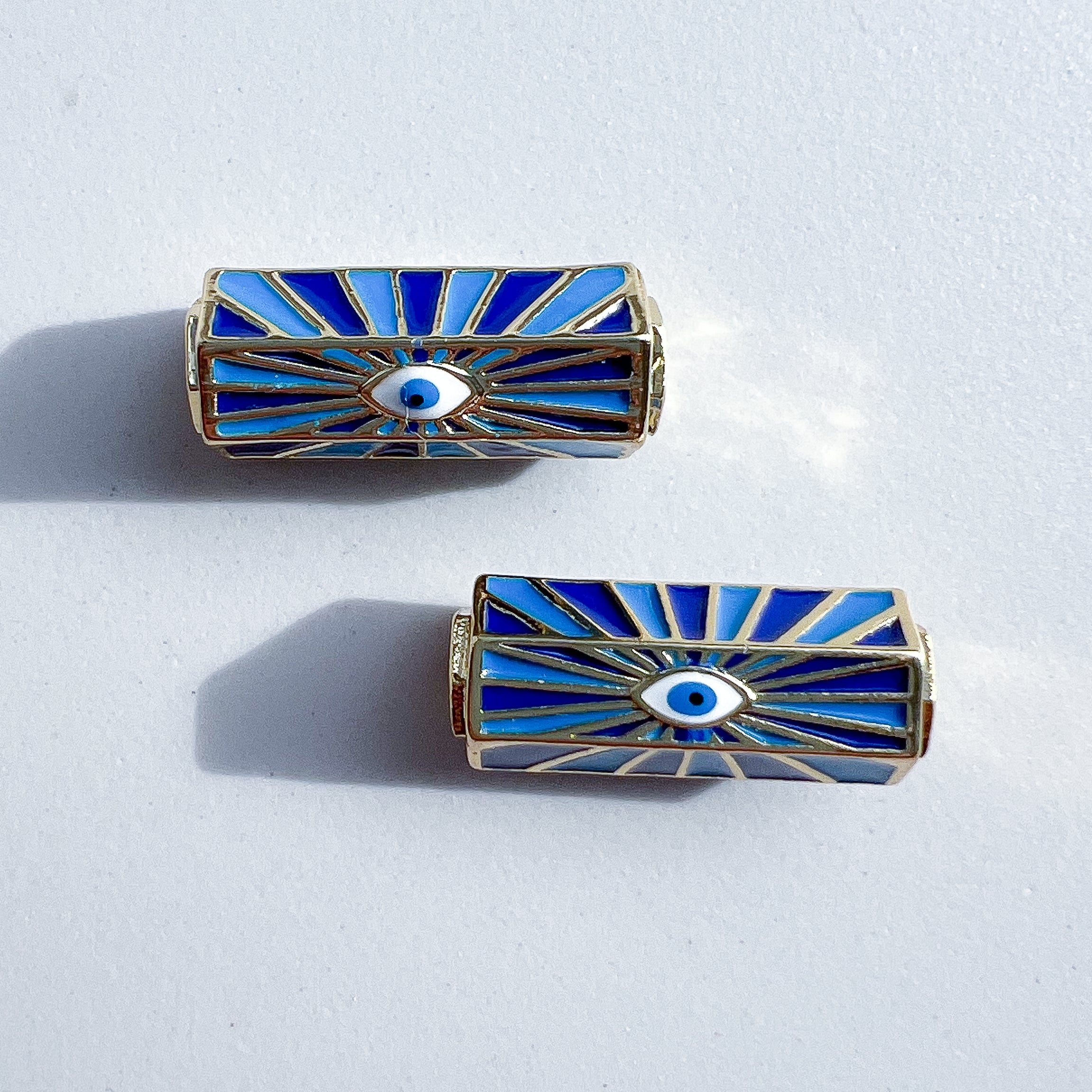 Bedel Connector Evil eye - zwart wit