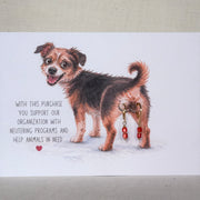 Hond - oorbel oranje /rood