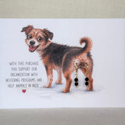 Hond - oorbel zwart
