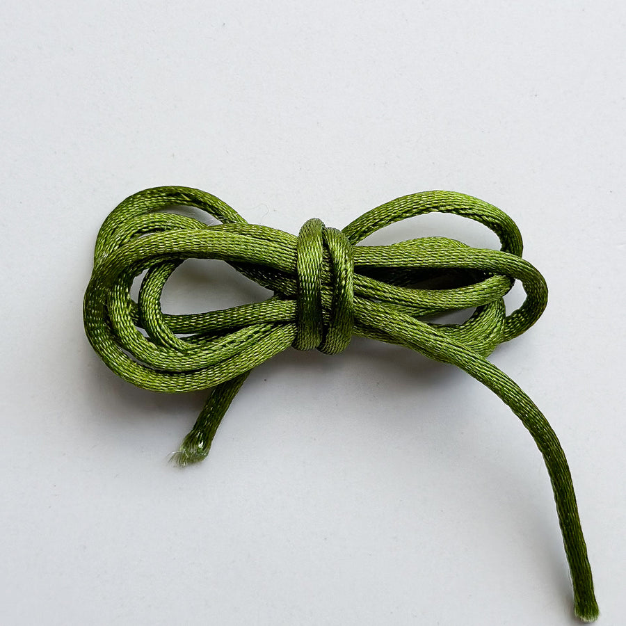 Cord satin - olive green