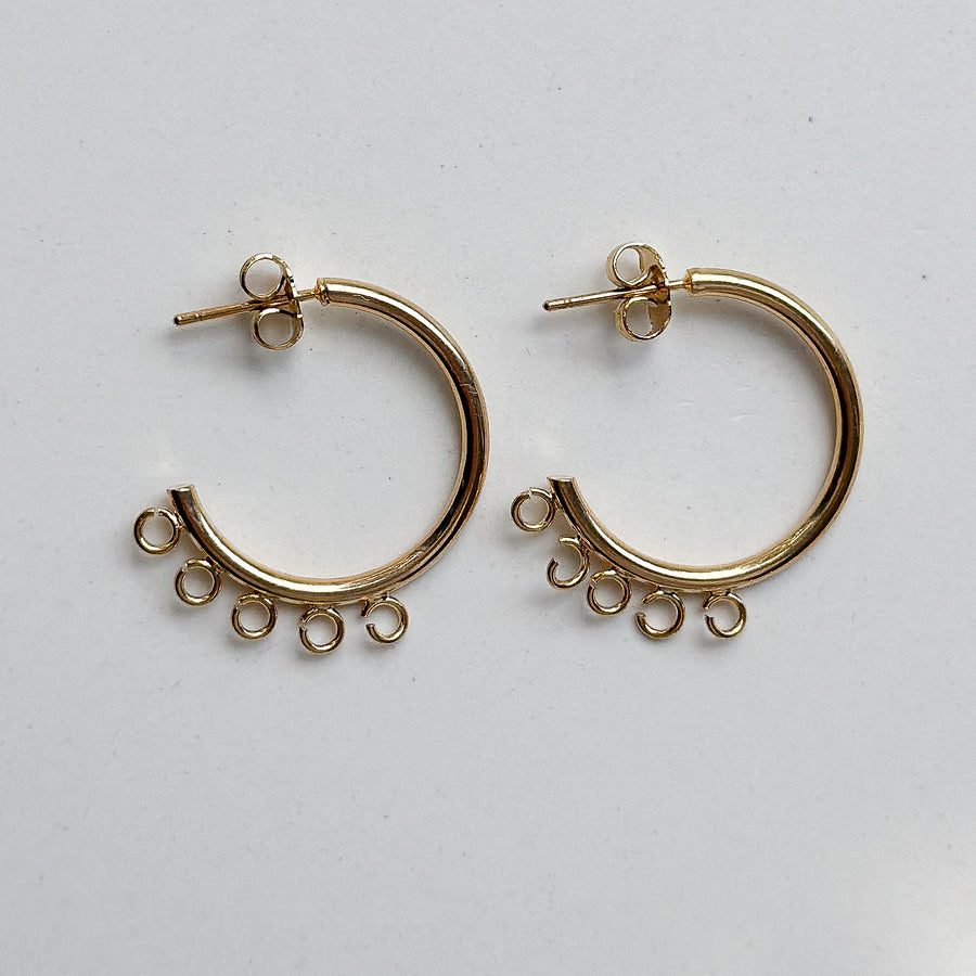 Earrings hoops base - 5 eyes