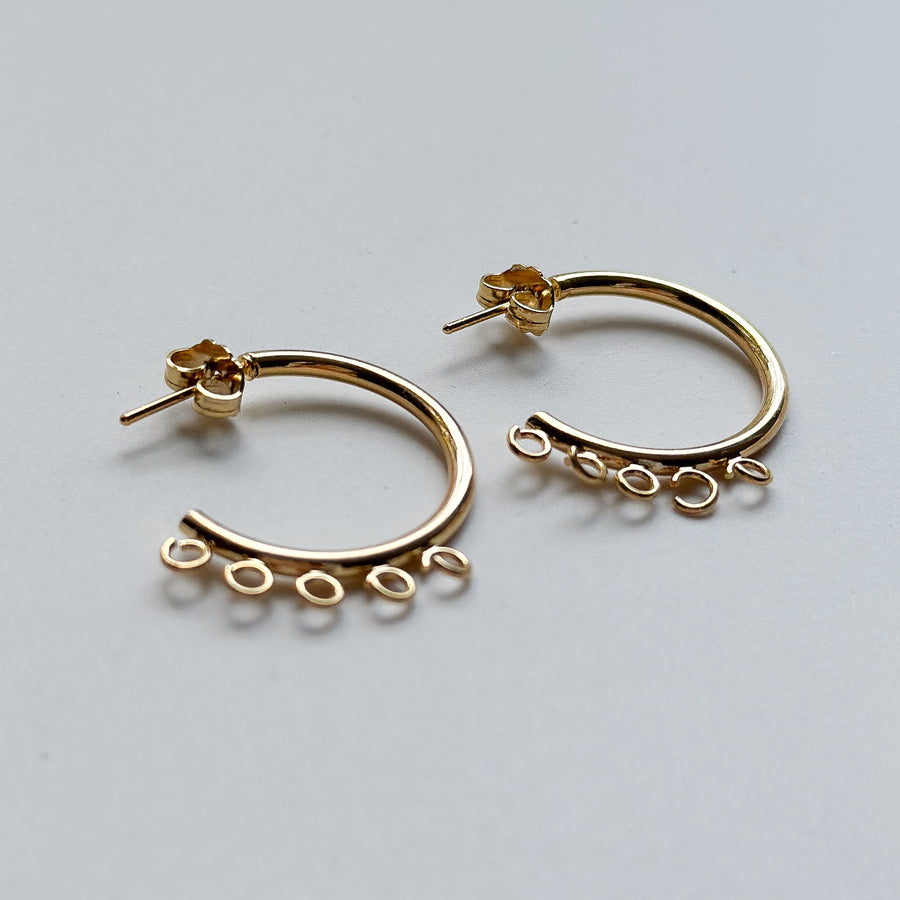 Earrings hoops base - 5 eyes