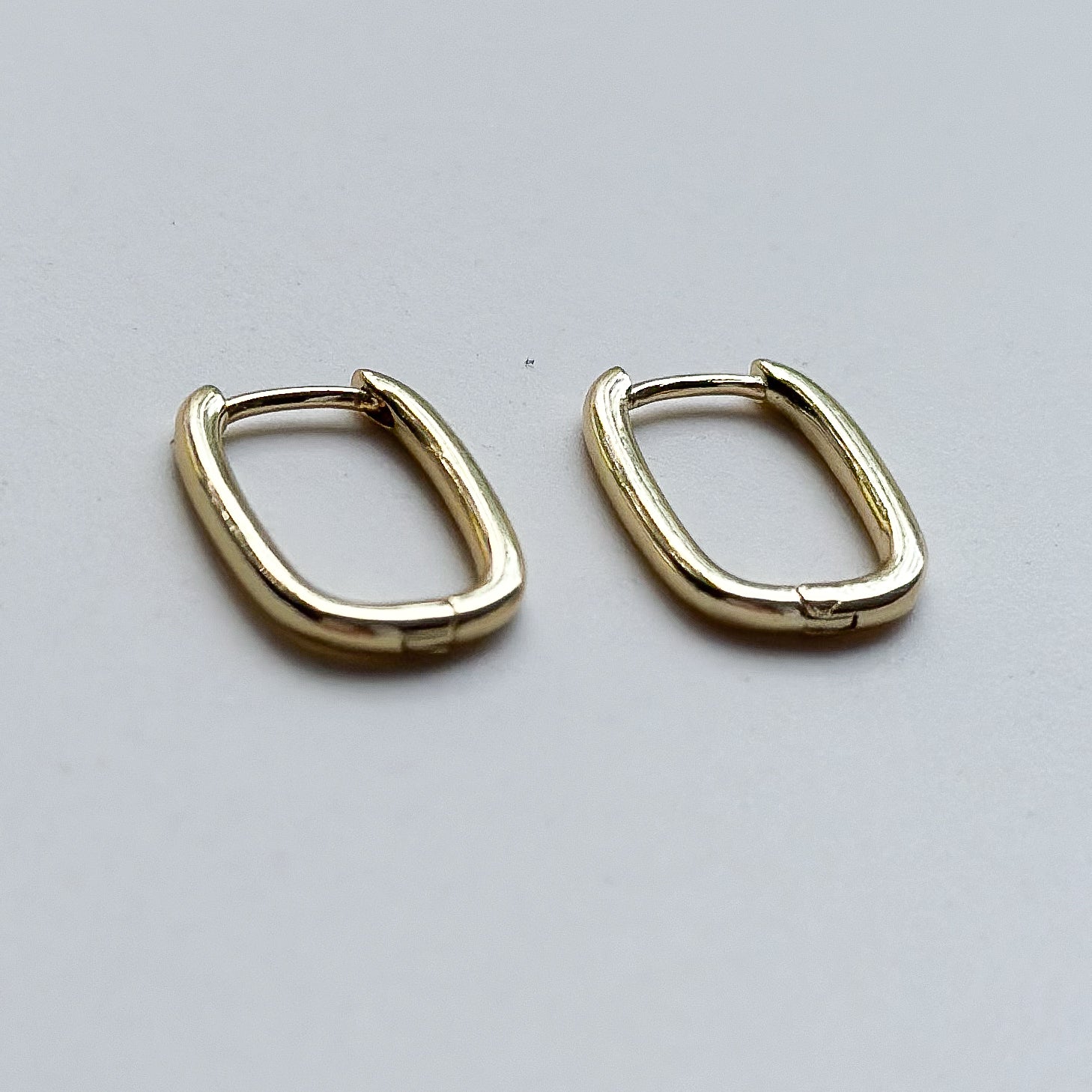 Earrings base hoops oval - gold