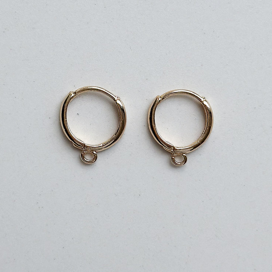 Earrings basic pendant with eye - gold