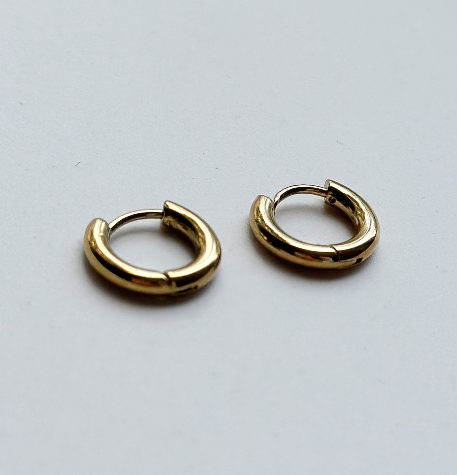 Earrings base hoops - gold