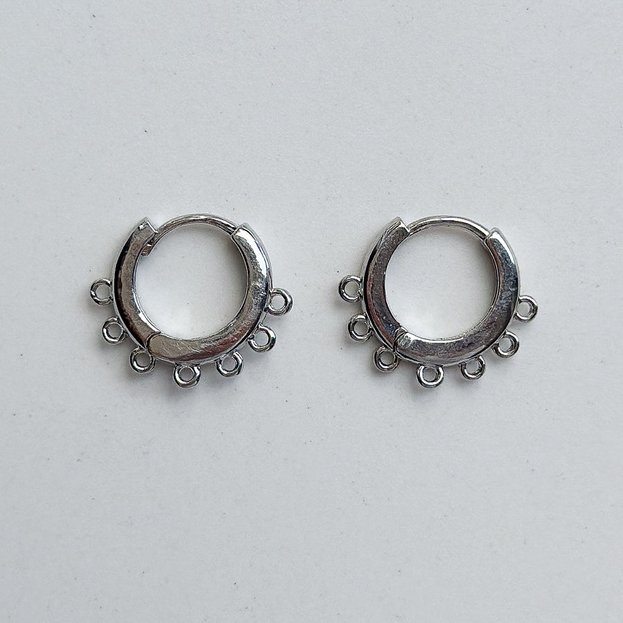 Earring hoops base - with 6 eyes 