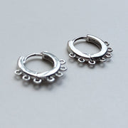 Earring hoops base - with 6 eyes 