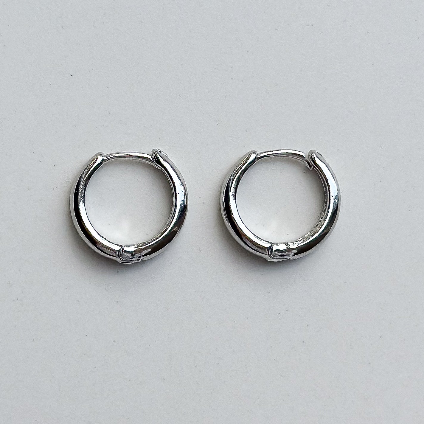 Earring base hoops - silver