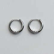 Earring base hoops - silver