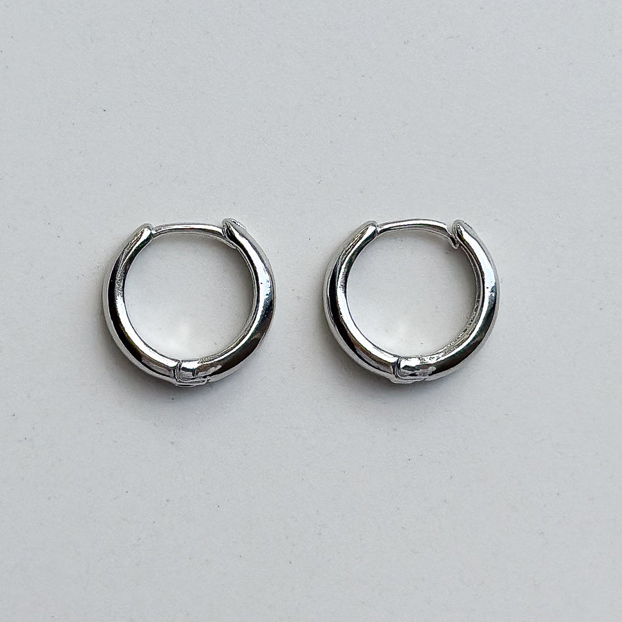 Earring base hoops - silver