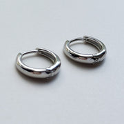 Earring base hoops - silver