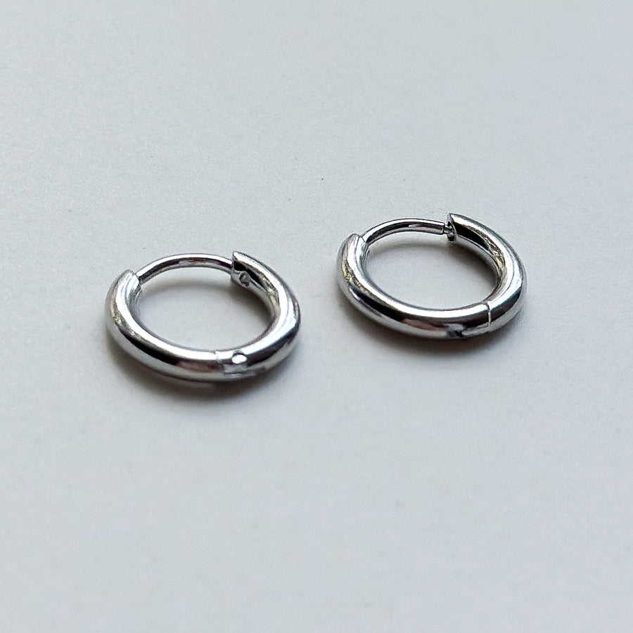 Earring hoops - basic silver