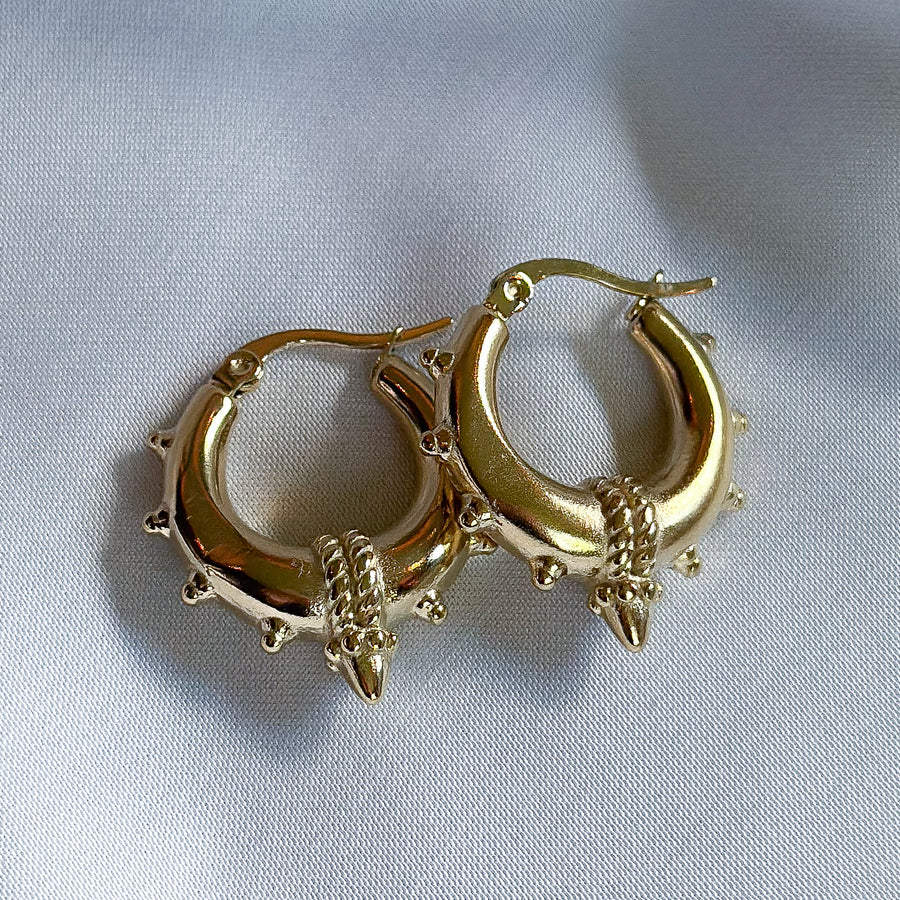 Oorbellen Bali hoops large - goud