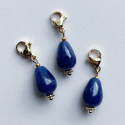 Charm Clip-on natural stone - royal blue