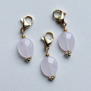 Charm Clip-on natural stone - rosequartz