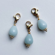 Charm Clip-on natural stone - light blue