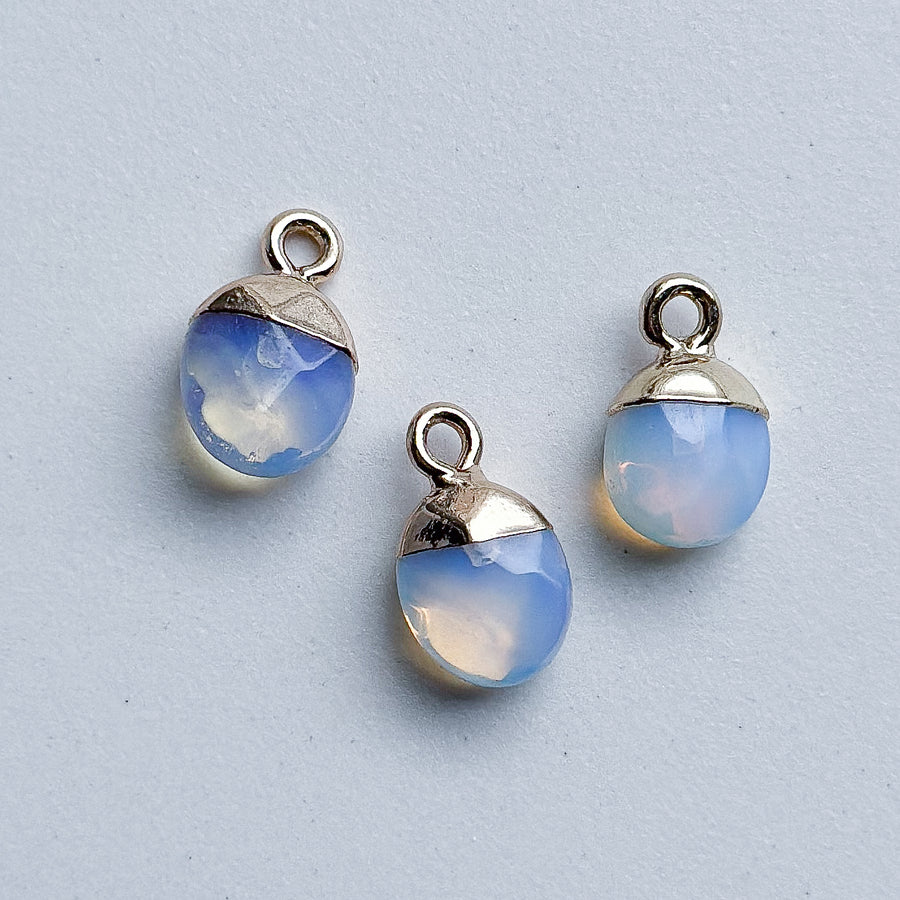 Charm natural stone - blue spotted jasper