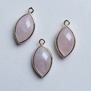 Charm Natural Stone Drop - rose quartz