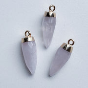 Charm Tooth natural stone - rose quartz