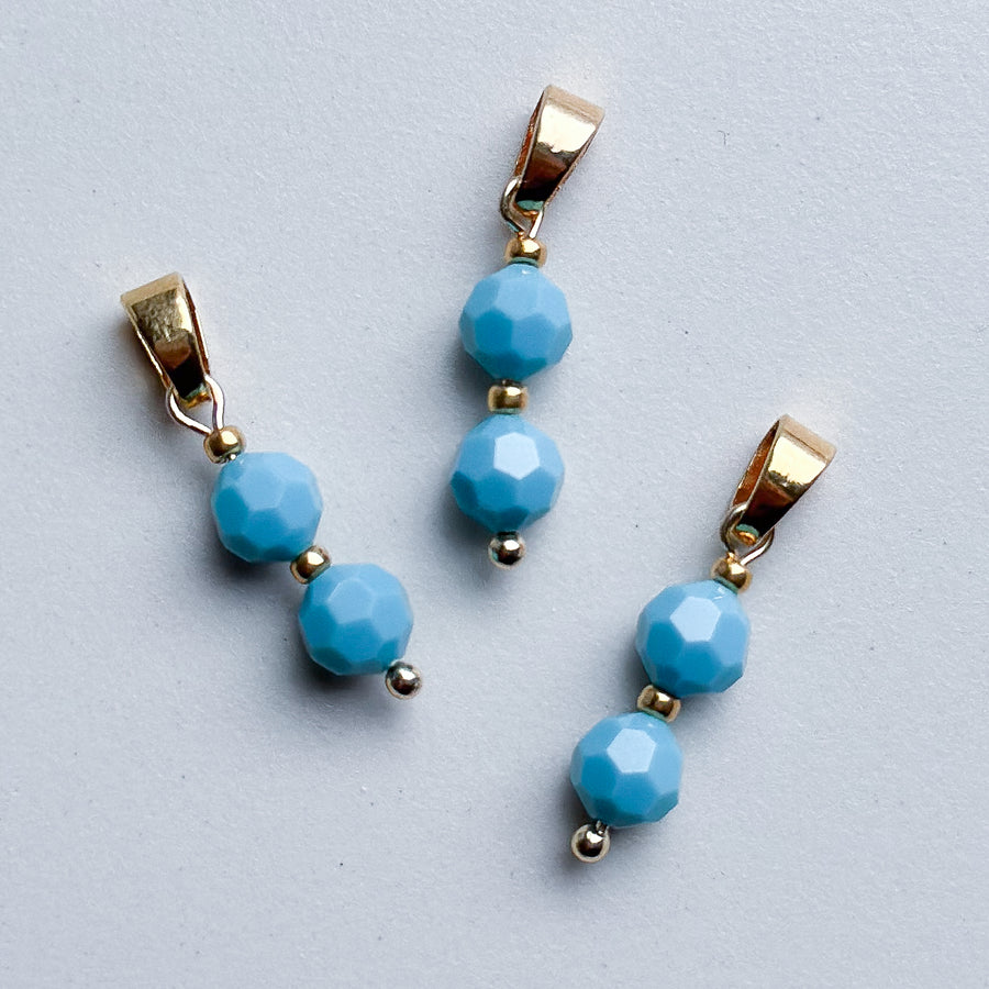 Swarovski natural stone charm - turquoise