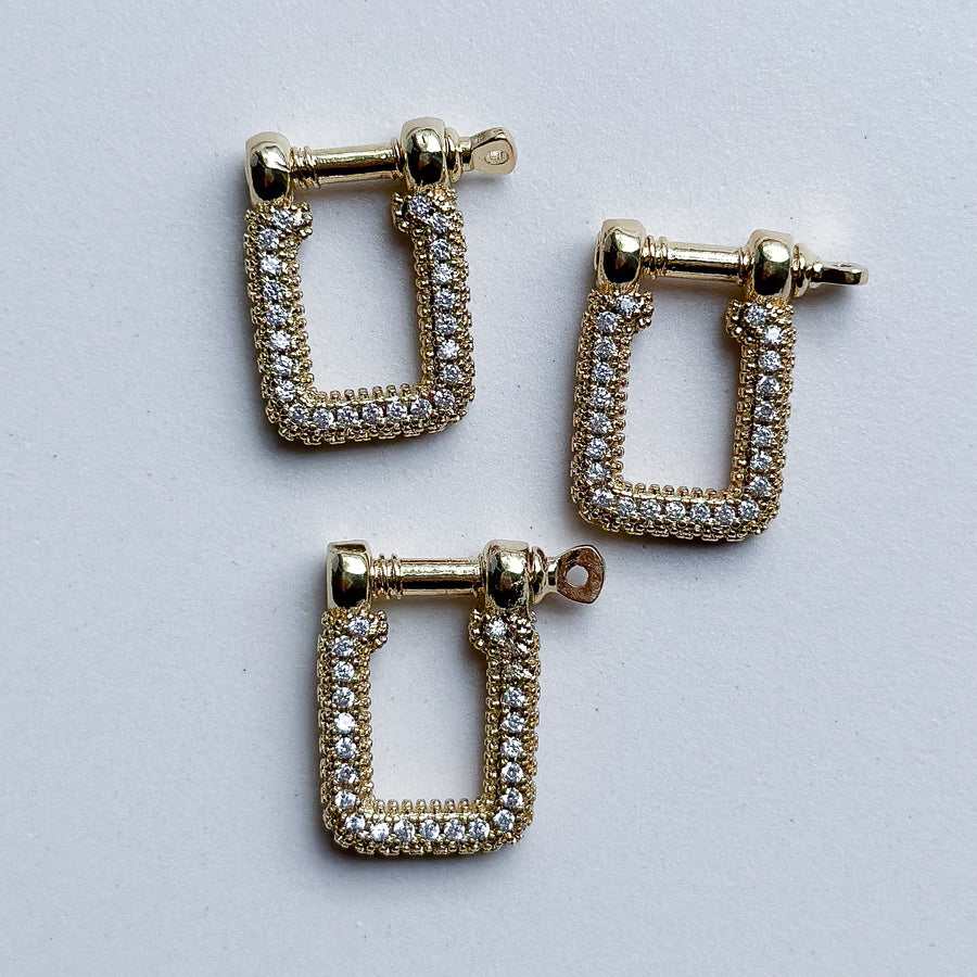 Charm Connector zirconia - rectangle