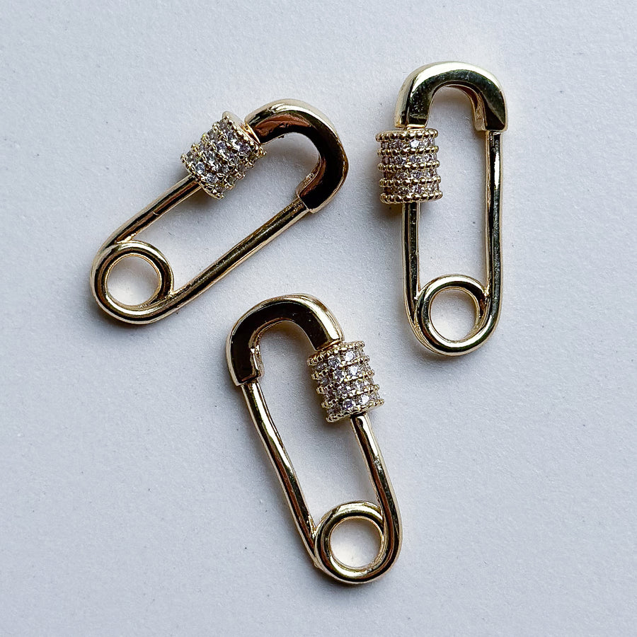 Charm Connector Safety Pin Zirconia