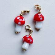 Charm Clip-on Mushroom - White