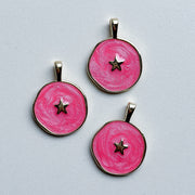 Charm Plate with star - salmon