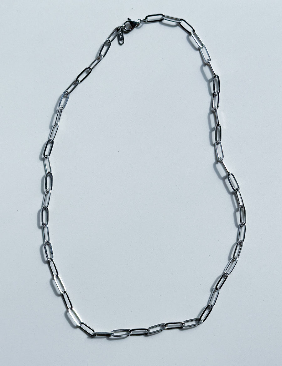 Link chain - paperclip silver