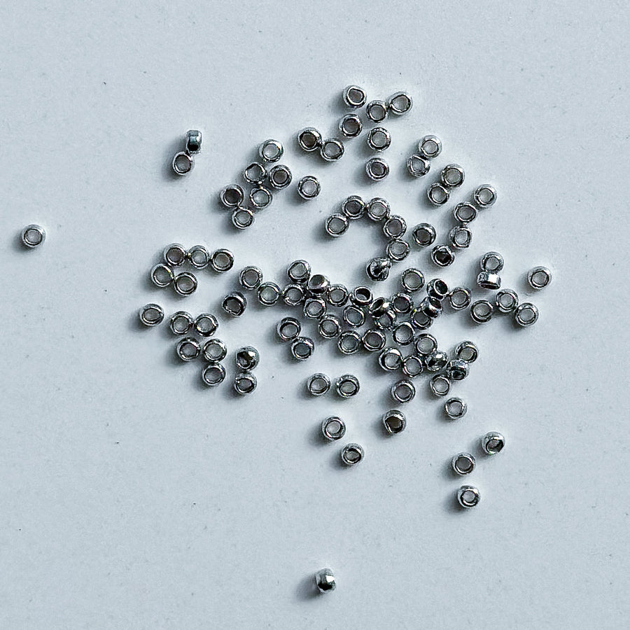 Silver crimp beads