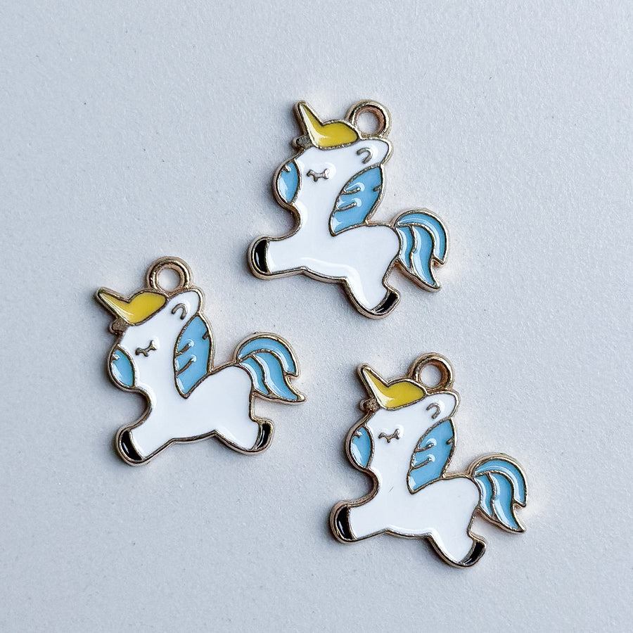 Charm Unicorn - blue yellow