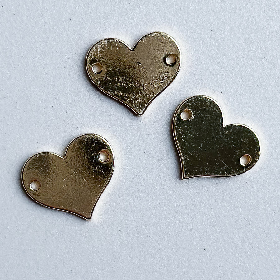 Charm Heart with two holes