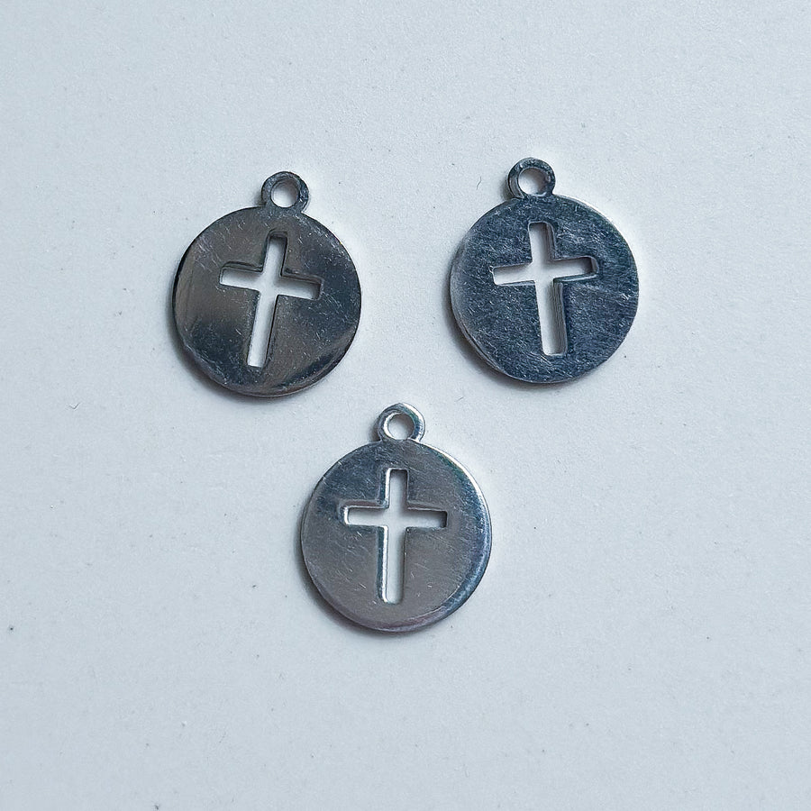 Charm Coin with Cross