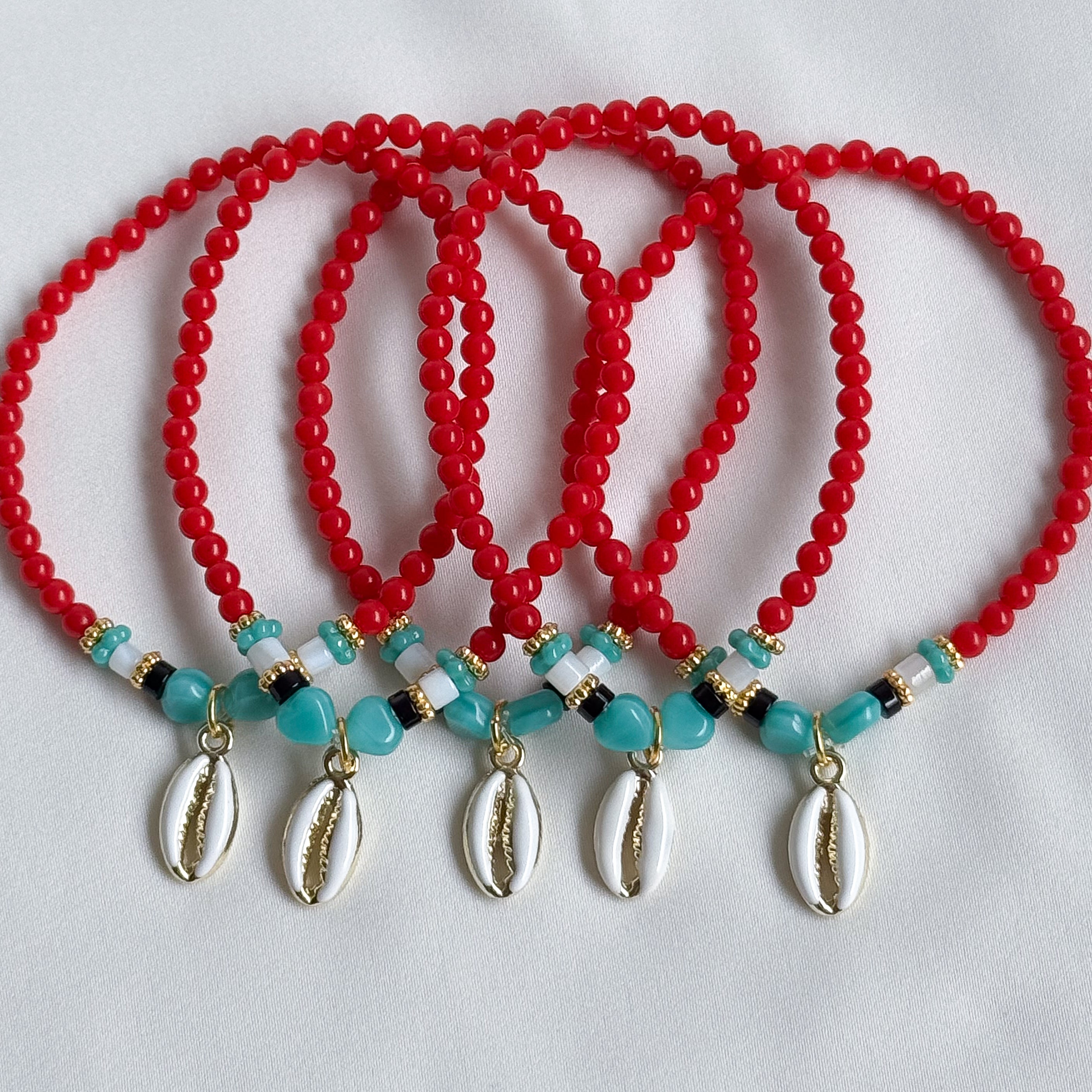 Armbandje elastiek - rood